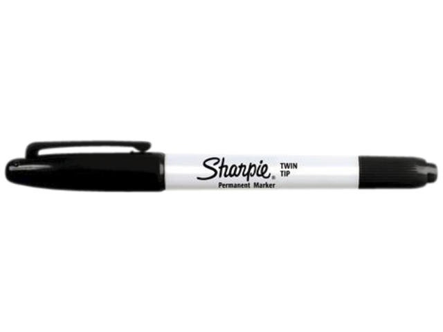 Viltstift Sharpie Twin tip UF en F zwart