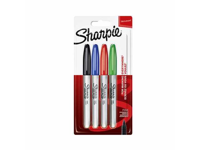 Viltstift Sharpie F 4st assorti