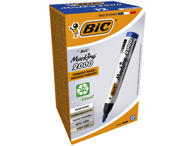 Viltstift Bic 2000 ecolutions rond L blauw