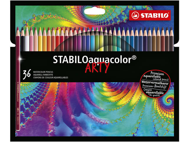 Kleurpotlood STABILO 1636 aquacolor Arty 36st ass