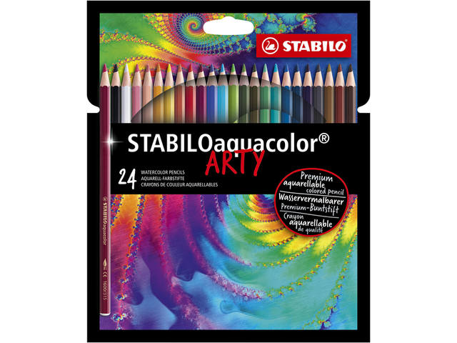 Kleurpotlood STABILO 1624 aquacolor Arty 24st ass