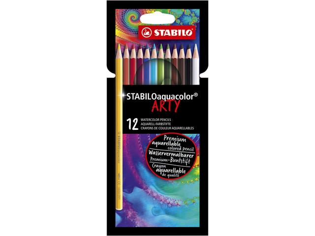 Kleurpotlood STABILO 1624 aquacolor Arty 12st ass