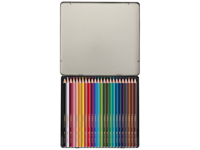 Kleurpotlood STABILO 1624 aquacolor blik 24st ass
