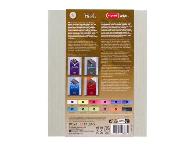 Pastelpotlood Bruynzeel Design 12st assorti