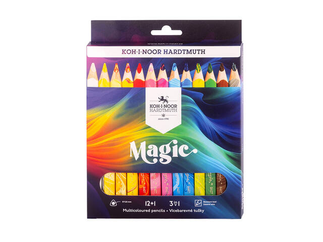 Kleurpotloden Koh I Noor Jumbo Magic doos 13 kleur