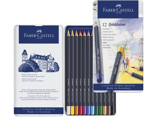 Kleurpotlood Faber-Castell GF 12st assorti