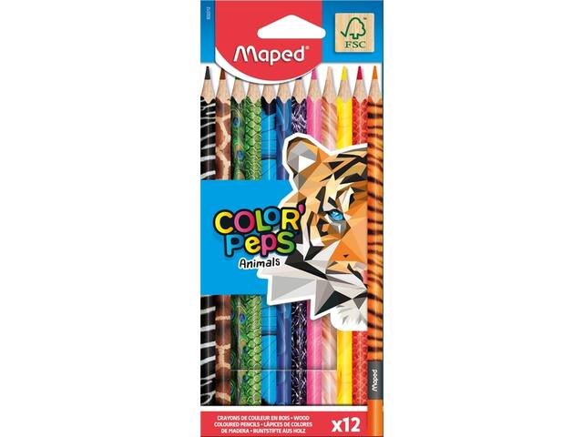 Kleurpotlood Maped ColorPeps Animals 12 kleuren