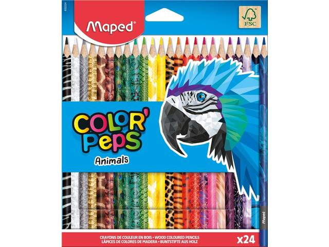 Kleurpotlood Maped ColorPeps Animals 24 kleuren