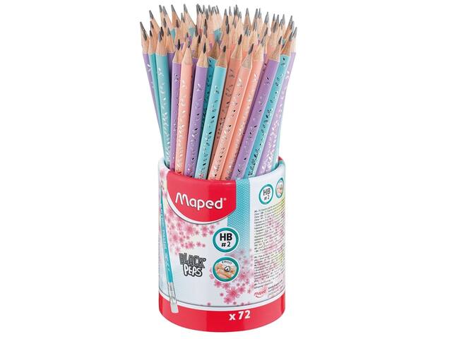 Potlood Maped BlackPeps pot 72 stuks pastel