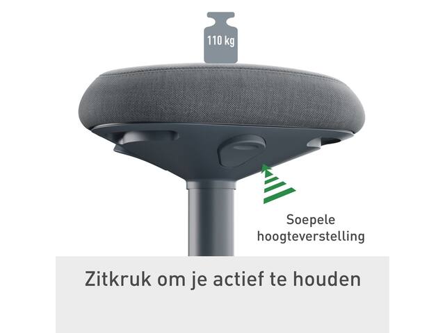 Actieve zitkruk Leitz Ergo met gasveer