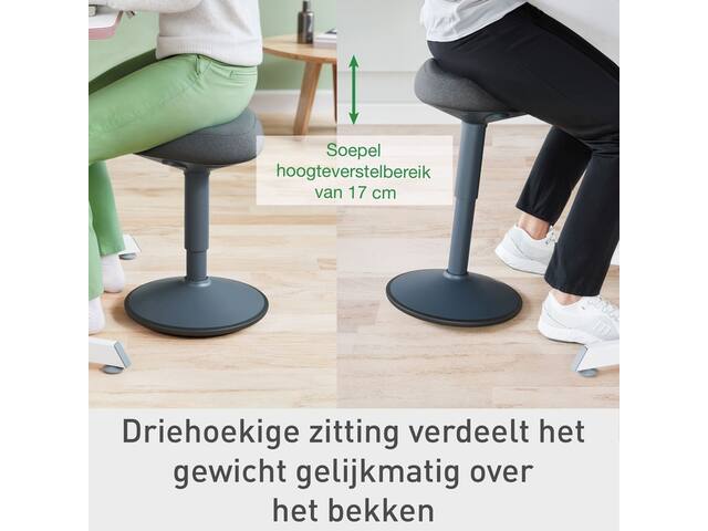 Actieve zitkruk Leitz Ergo met gasveer