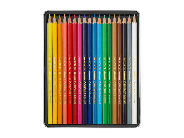 Kleurpotl Caran d Ache swisscolor aquarel 18st ass