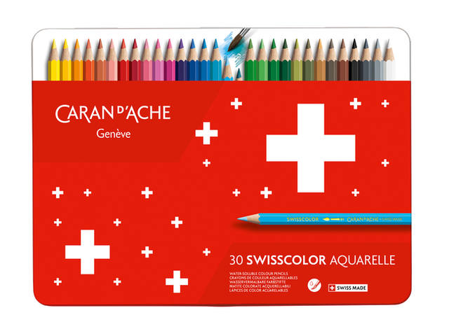 Kleurpotl Caran d Ache swisscolor aquarel 30st ass