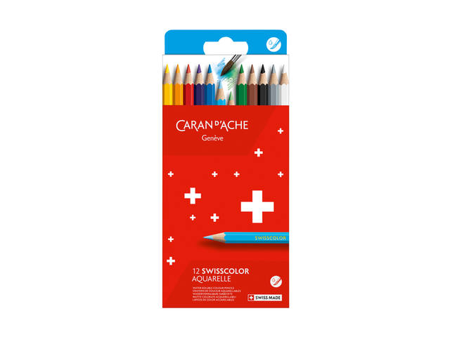 Kleurpotlood Caran d Ache aquarel doos 12st