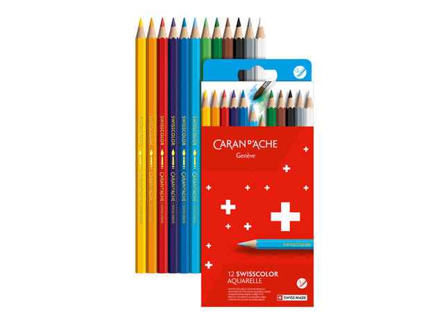 Kleurpotlood Caran d Ache aquarel doos 12st