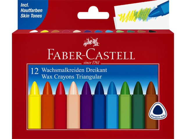 Waskrijt Faber-Castell driehoekig ass