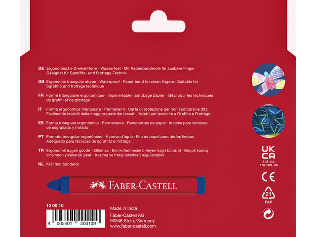 Waskrijt Faber-Castell driehoekig ass