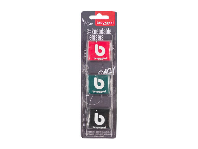 Kneedgum Bruynzeel Teens set 3 kleuren