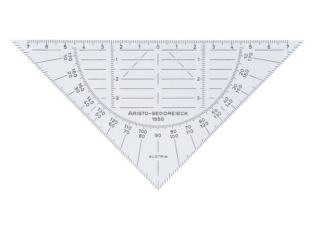 Geodriehoek Aristo 1550 160mm flexibel onbreekbaar
