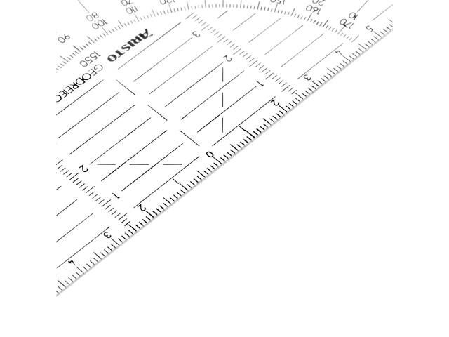 Geodriehoek Aristo 1550 160mm flexibel onbreekbaar