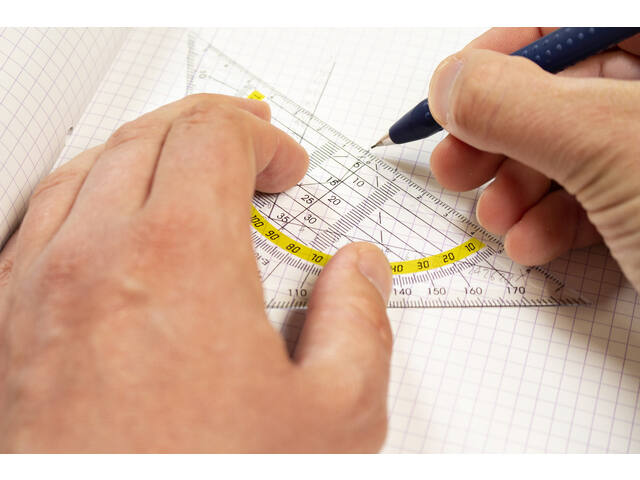 Geodriehoek Westcott 14cm transparant