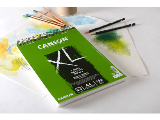 Tekenpapier Canson XL Drawing 50vel 160gr A3 wit
