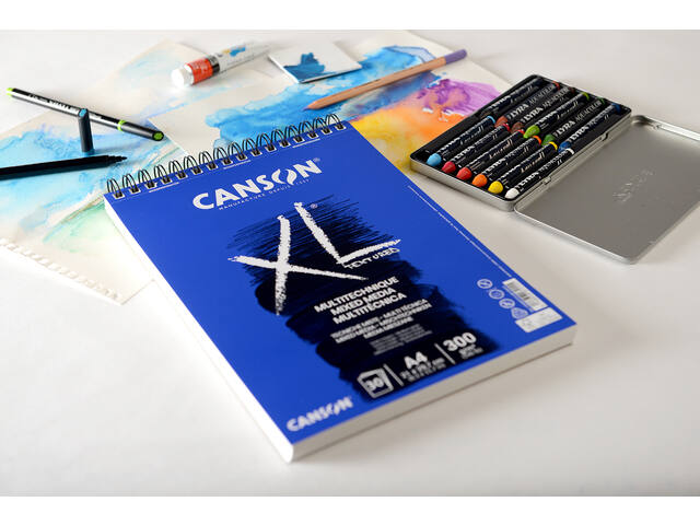 Mixed mediapapier Canson XL Textured 300gr A3 wit