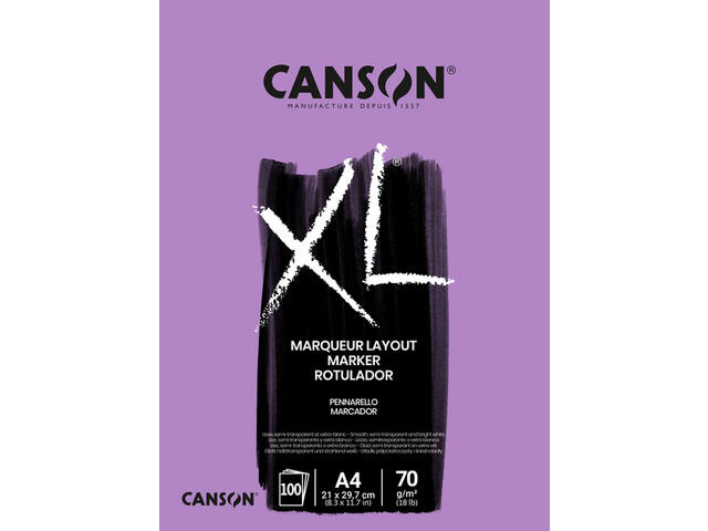 Markerpapier Canson XL Marker 70gr A4 extra wit