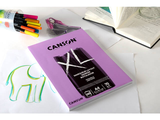 Markerpapier Canson XL Marker 70gr A4 extra wit