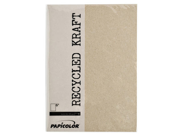 Kopieerpapier Papicolor A4 220gr kraft grijs