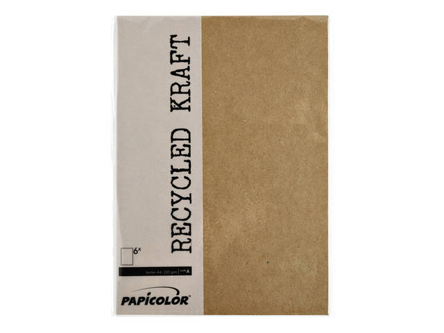 Kopieerpapier Papicolor A4 220gr kraft bruin