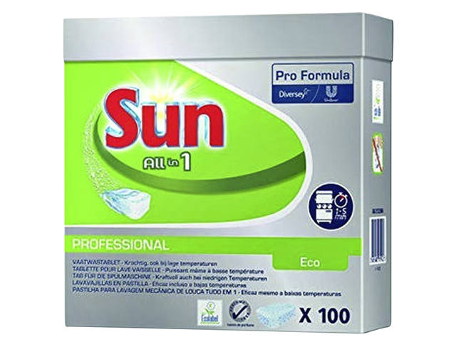 Vaatwastabletten Sun All-in-one Eco 100 stuks