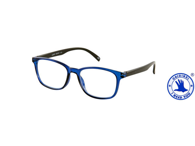 Leesbril I Need You +2.00dpt Lucky blauw-zwart