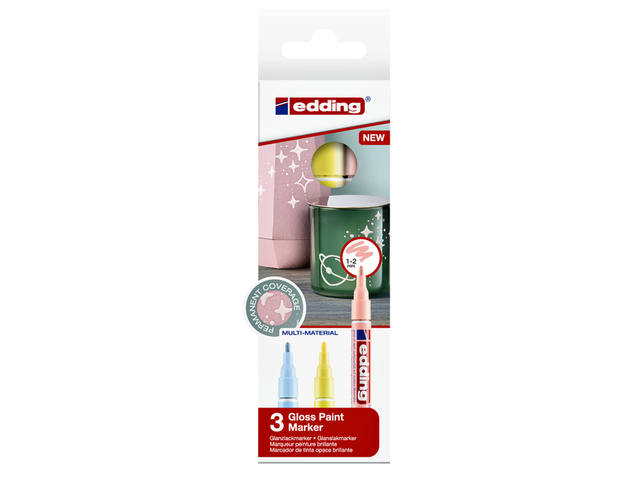Paintmarker edding 751 oliebasis 1-2mm pa ass 3st