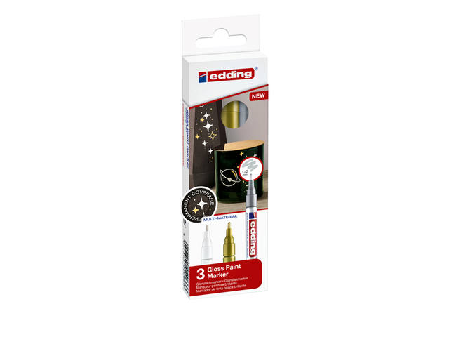 Paintmarker edding 751 oliebasis 1-2mm mtl ass 3st
