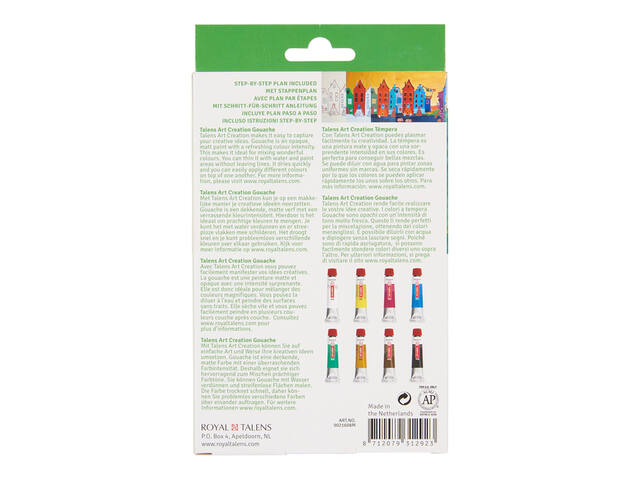 Gouache Talens Art Creation set 8 kleuren