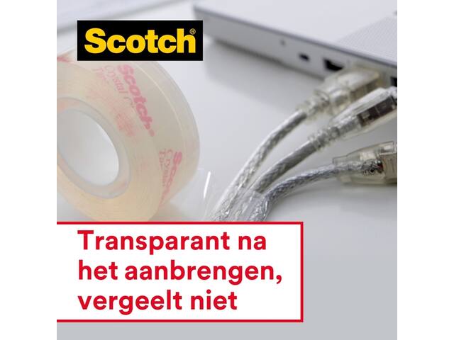 Plakband Scotch Crystal 600 19mmx25m tr + handdisp