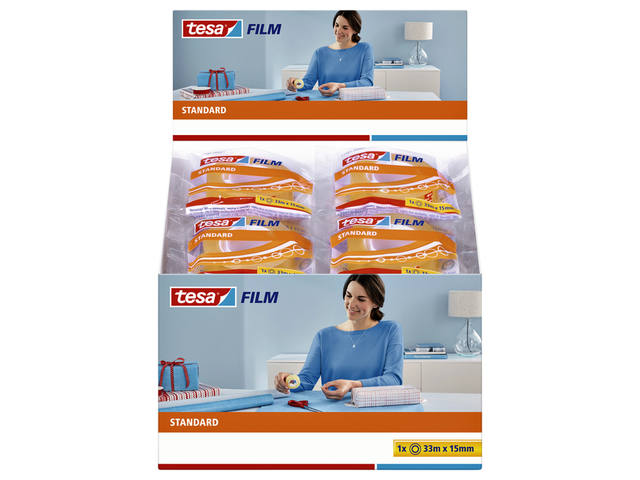 Plakband tesafilm Standaard 33mx15mm transparant