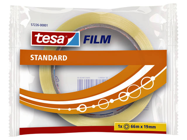 Plakband tesafilm Standaard 66mx19mm transparant