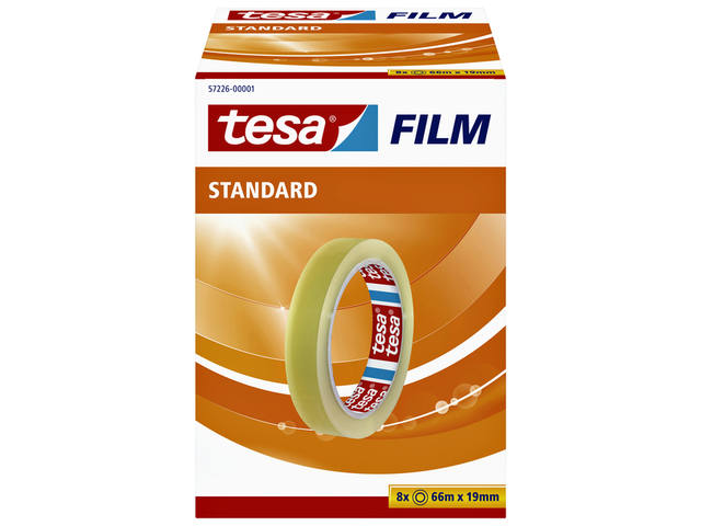 Plakband tesafilm Standaard 66mx19mm transparant
