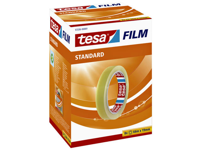 Plakband tesafilm Standaard 66mx19mm transparant