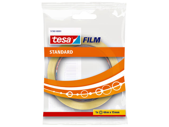 Plakband tesafilm Standaard 66mx15mm transparant