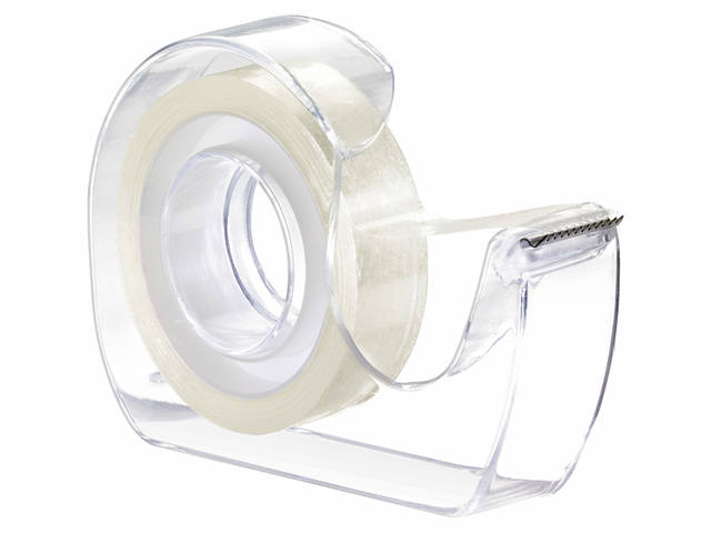 Tape tesafilm dubbelz 12mmx7.5m tr met dispenser