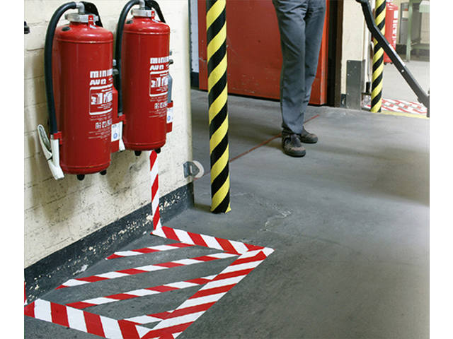 Waarschuwingsstape tesa 66mx50mm rood wit