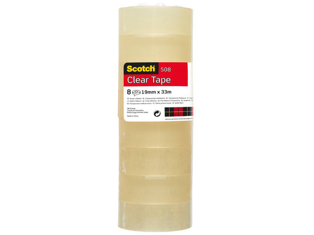 Plakband Scotch 508 19mmx33m transparant