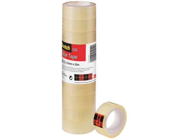 Plakband Scotch 508 15mmx10m transparant