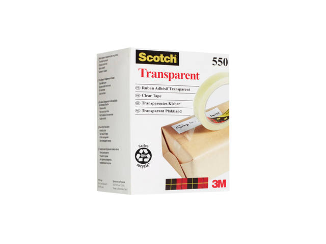 Plakband Scotch 550 19mmx66m transparant
