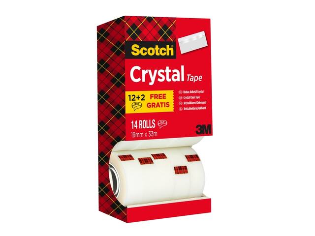 Plakband Scotch Crystal 600 19mmx33m tr 12+2