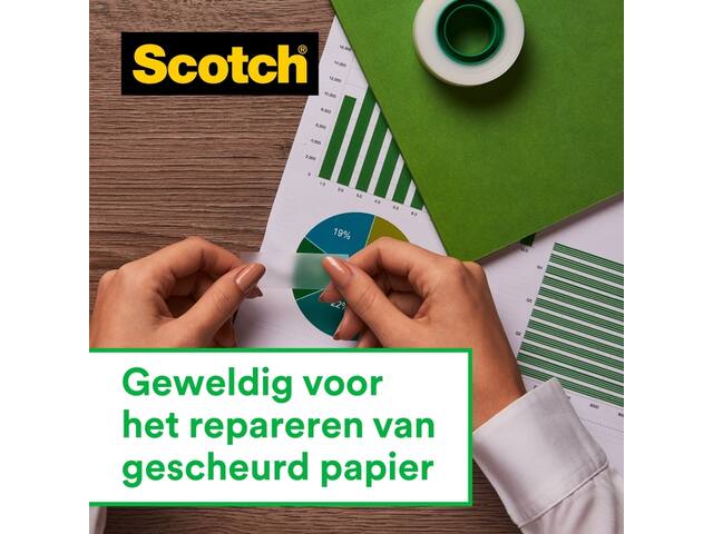 Plakbandhouder Scotch  Karim zwart + 1 rol tape