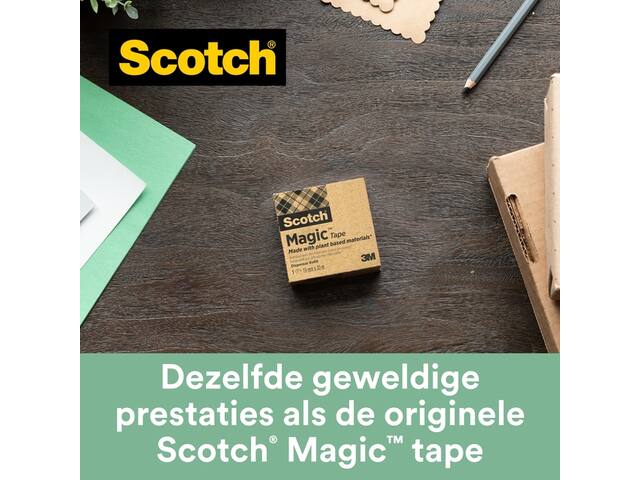Plakband Scotch Magic 900 19mmx30m onzichtbaar mat